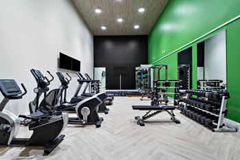 Fitness center with cardio machines